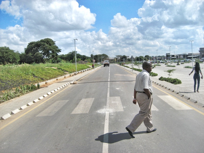 pedestrian in crosswalk